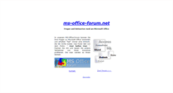 Desktop Screenshot of ms-office-forum.net