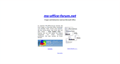 Desktop Screenshot of ms-office-forum.de